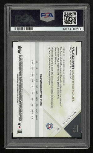 2019 Topps Tatis Jr. Icons Dominican Republic Vladimir Guerrero Jr. RC PSA 10 