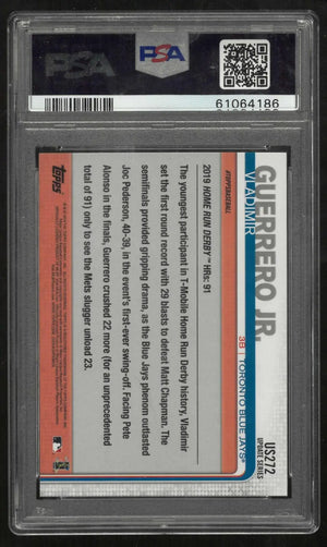 2019 Topps Update HR Derby Rookie Vladimir Guerrero Jr. RC Rainbow Foil PSA 10 