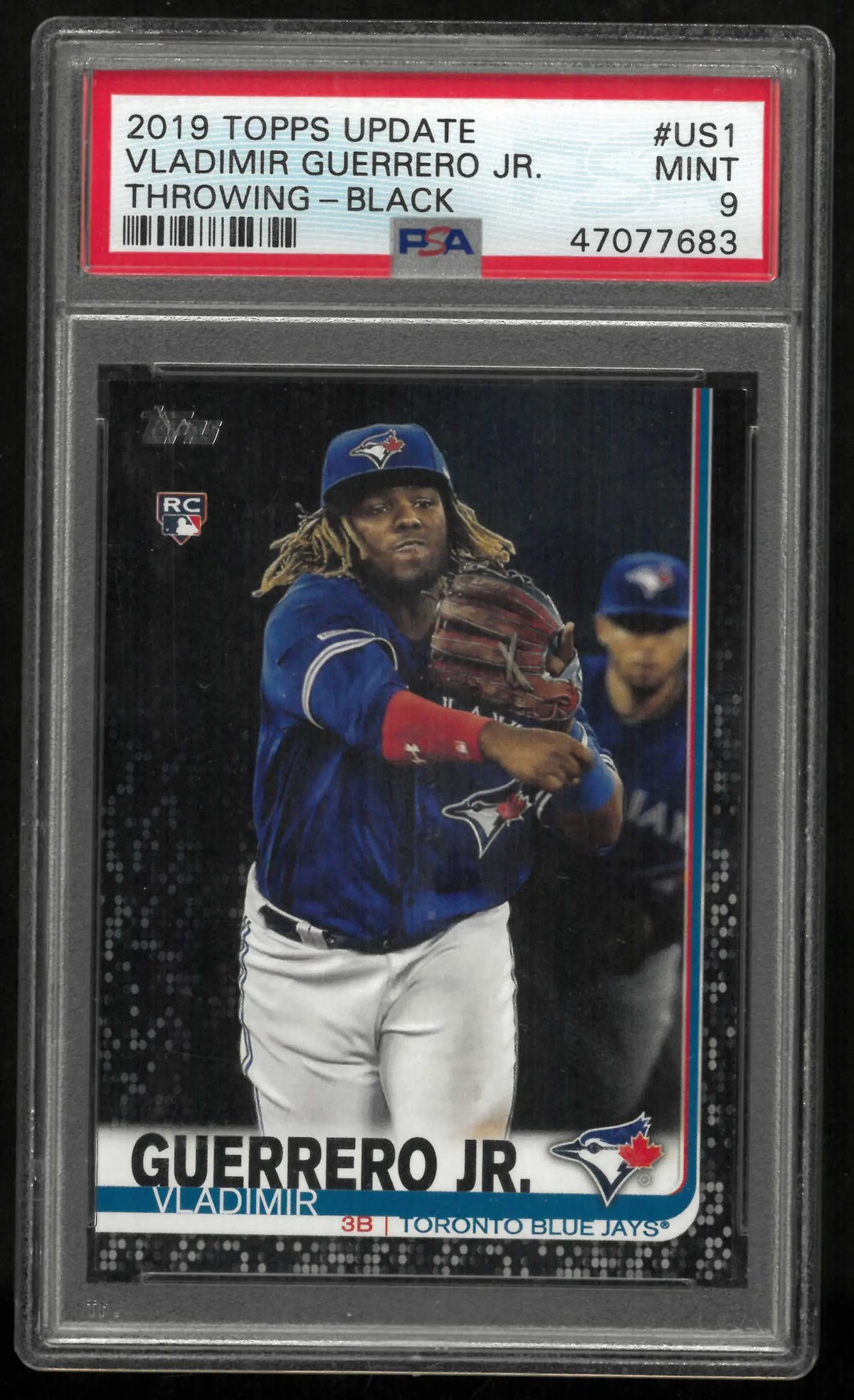 2019 Topps Update Rookie Vladimir Guerrero Jr. Black /67 RC PSA 9 