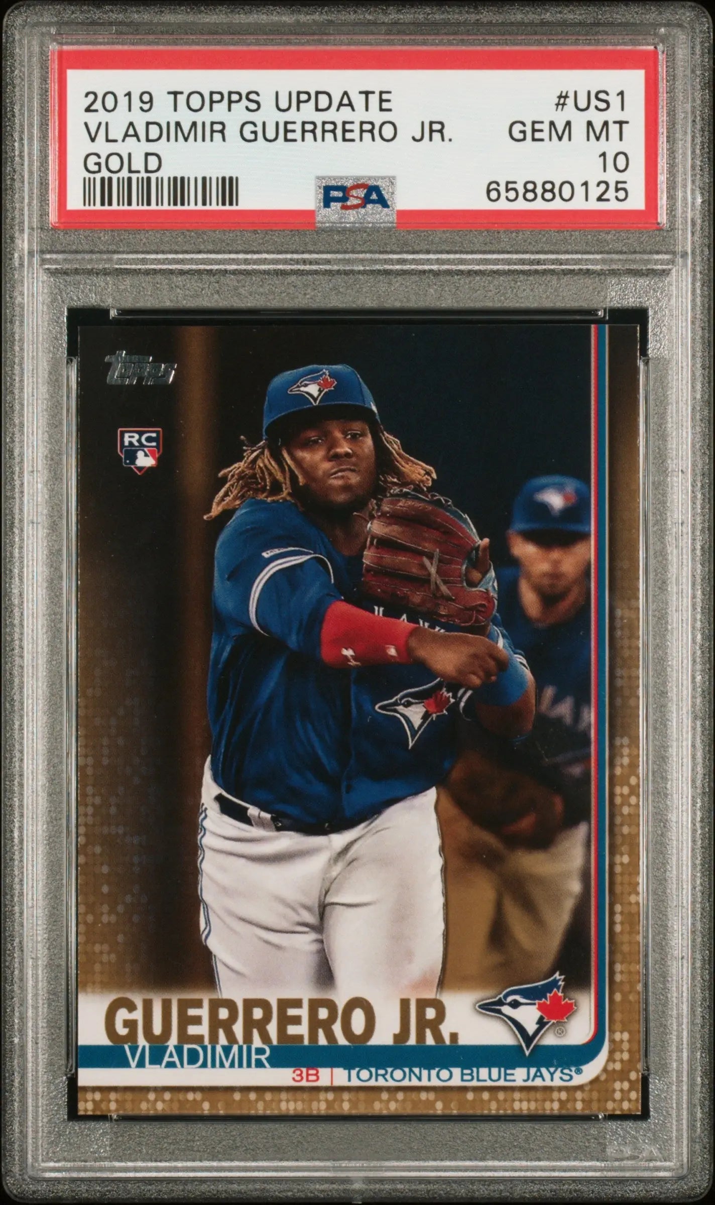2019 Topps Update Rookie Vladimir Guerrero Jr. Gold RC PSA 10 