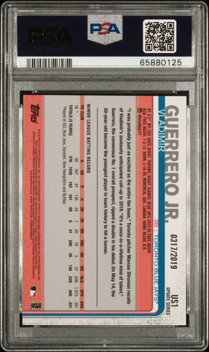 2019 Topps Update Rookie Vladimir Guerrero Jr. Gold RC PSA 10 