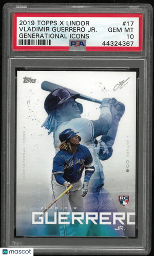 2019 Topps X Lindor Generational Icons Rookie Vladimir Guerrero JR. #17 PSA 10 
