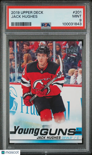 2019 Upper Deck Jack Hughes #201 PSA 9 