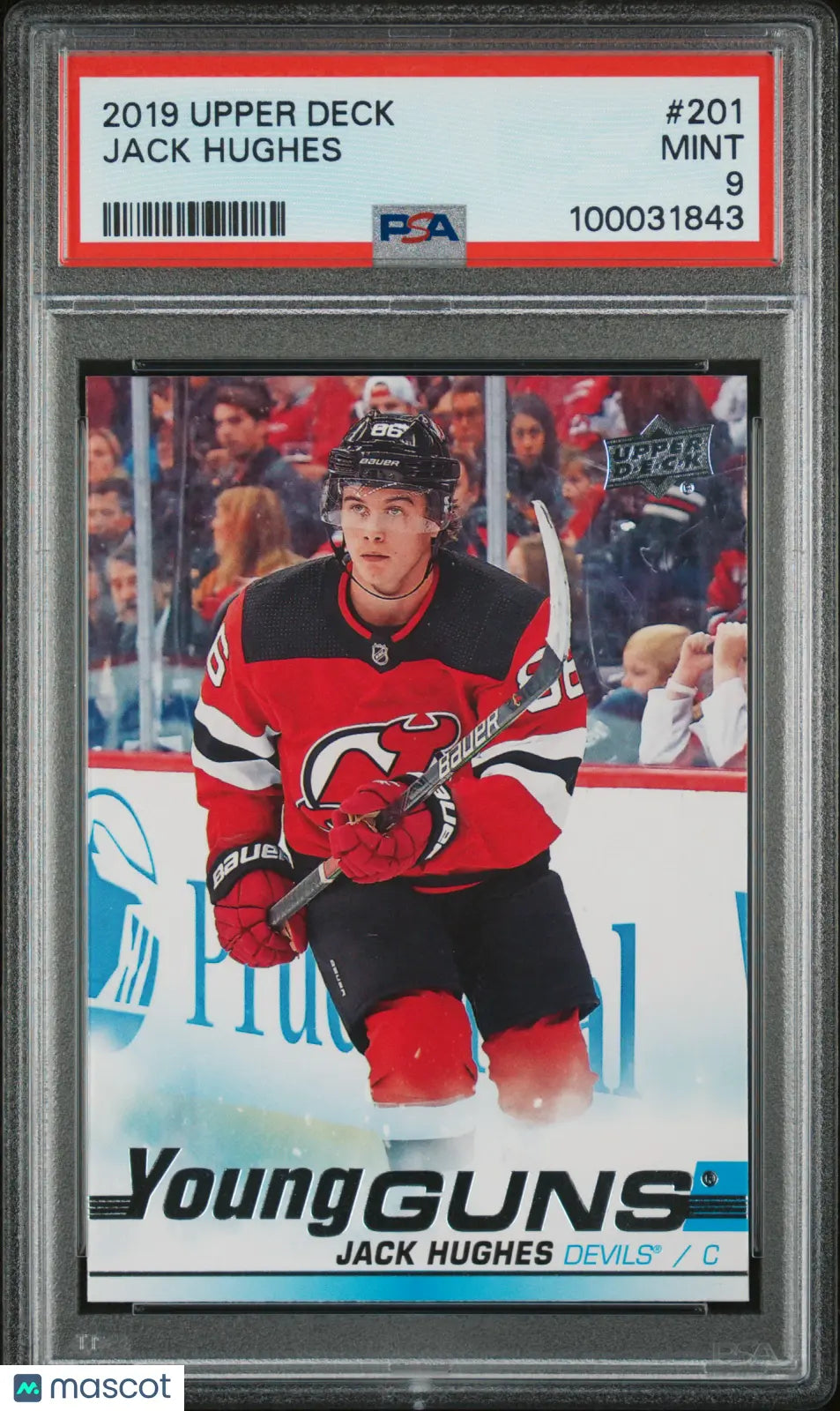 2019 Upper Deck Jack Hughes #201 PSA 9 
