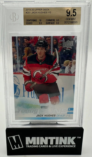 2019 Upper Deck Series 1 Young Guns Rookie Jack Hughes RC BGS 9.5 