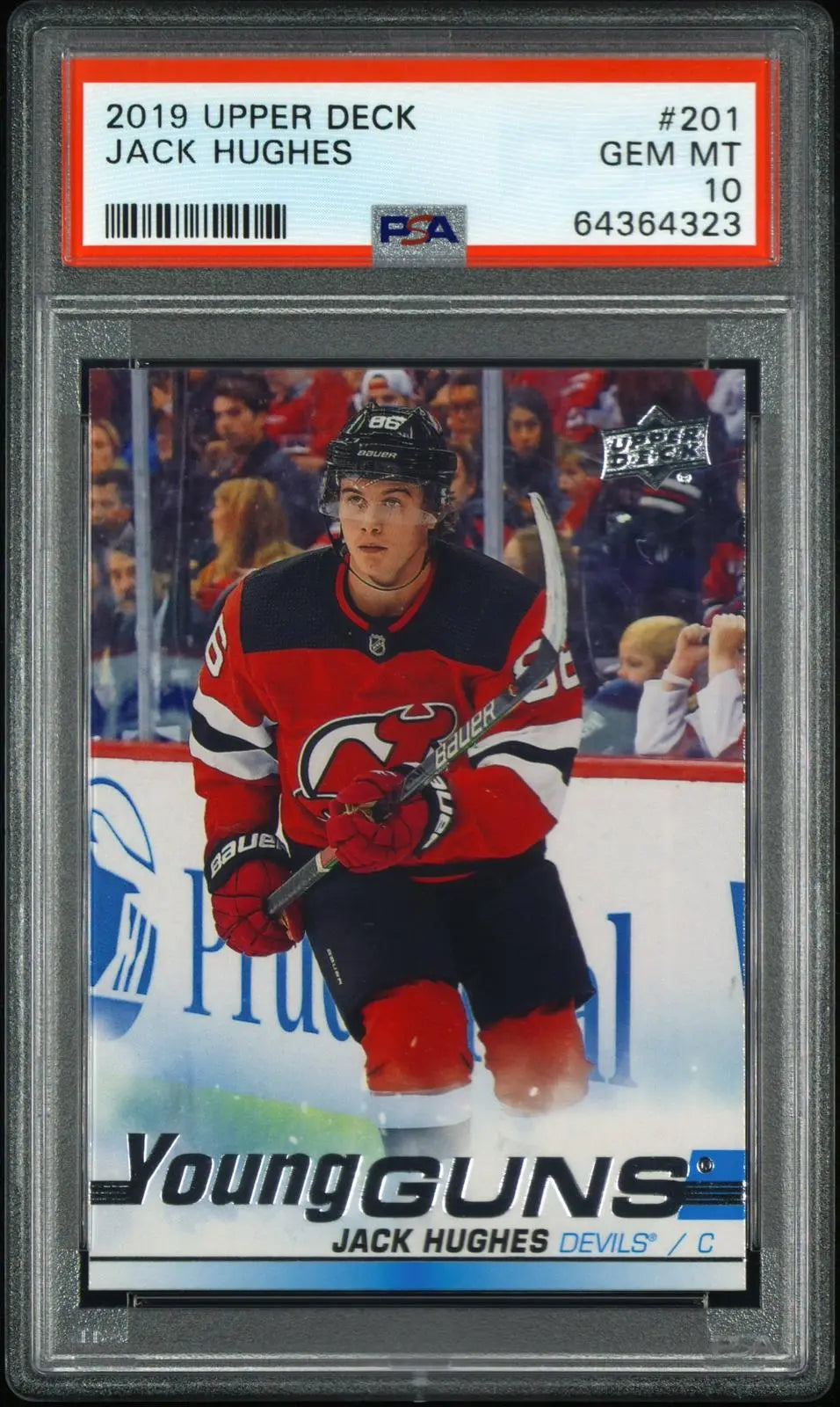 2019 Upper Deck Series 1 Young Guns Rookie Jack Hughes RC PSA 10 