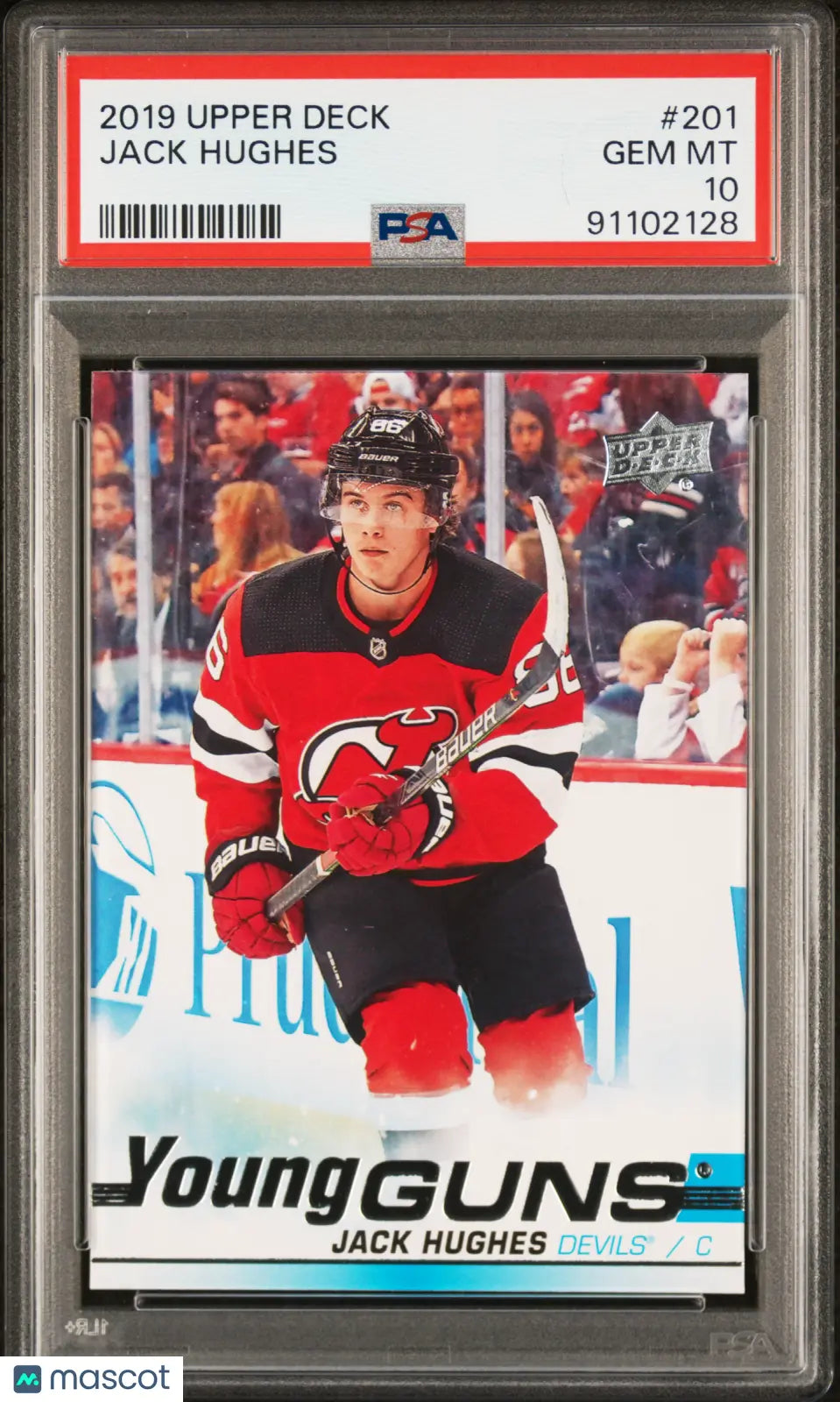 2019 Upper Deck Young Guns Jack Hughes RC Rookie #201 PSA 10 