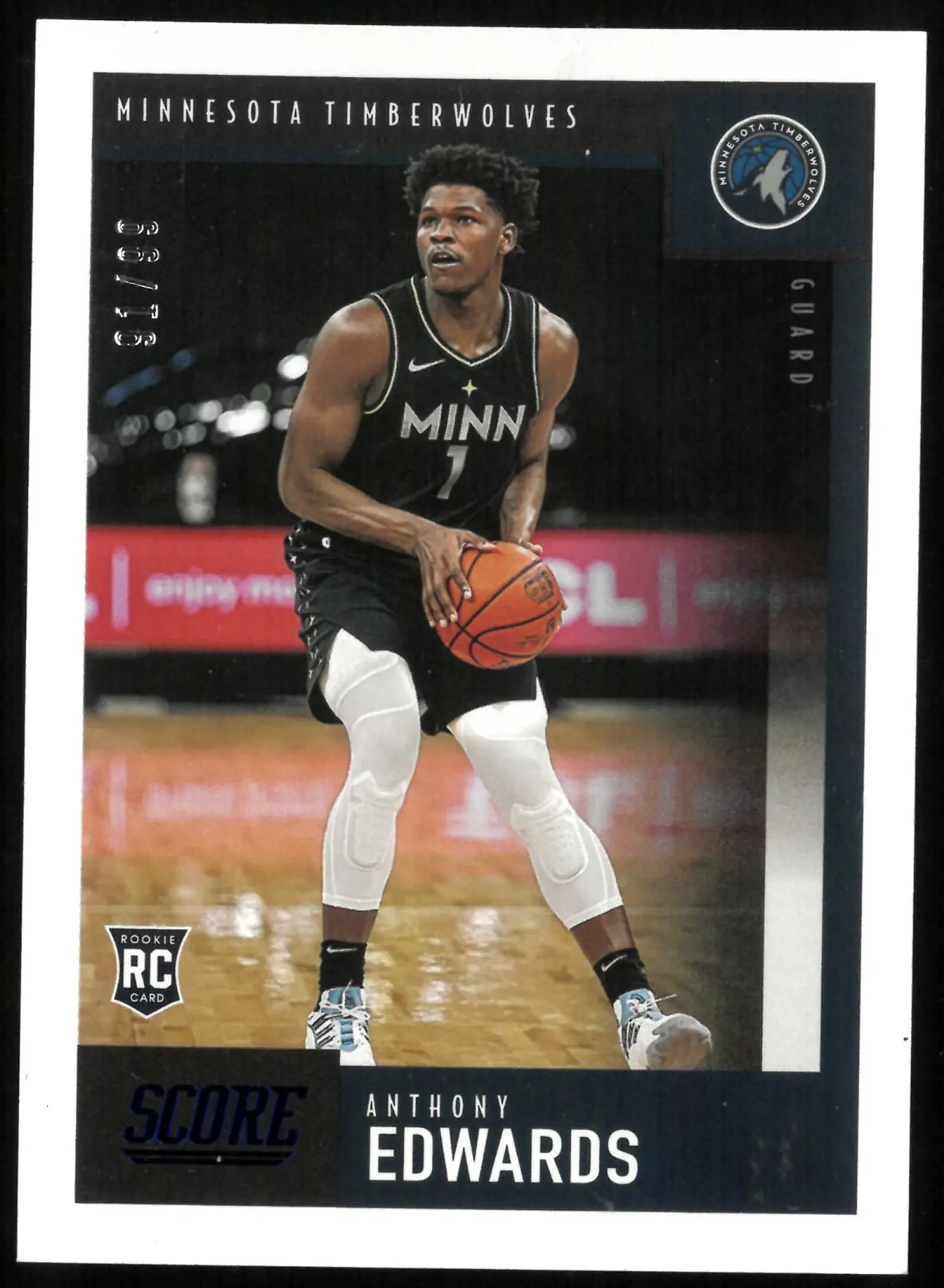 2020-21 Chronicles Score Basketball Anthony Edwards RC Rookie Blue /99 