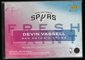 2020-21 Panini Court Kings Fresh Paint Rookie Autograph Devin Vassell Auto/25 RC 
