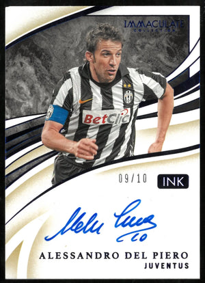 2020-21 Panini Immaculate Collection Blue Ink Auto Alessandro Del Piero /10 
