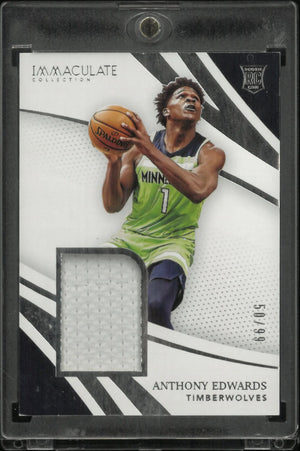 2020-21 Panini Immaculate Collection Patch Rookie Anthony Edwards /99 RC 