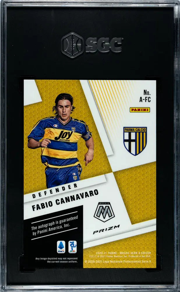2020-21 Panini Mosaic Serie A Fabio Cannavaro Gold Autographs SGC 10 #A-FC 