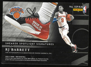2020-21 Panini Noir Sneaker Spotlight Signatures Autograph RJ Barrett Auto /99 
