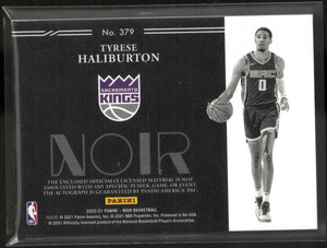 2020-21 Panini Noir Tyrese Haliburton Rookie Patch Autograph Auto /99 