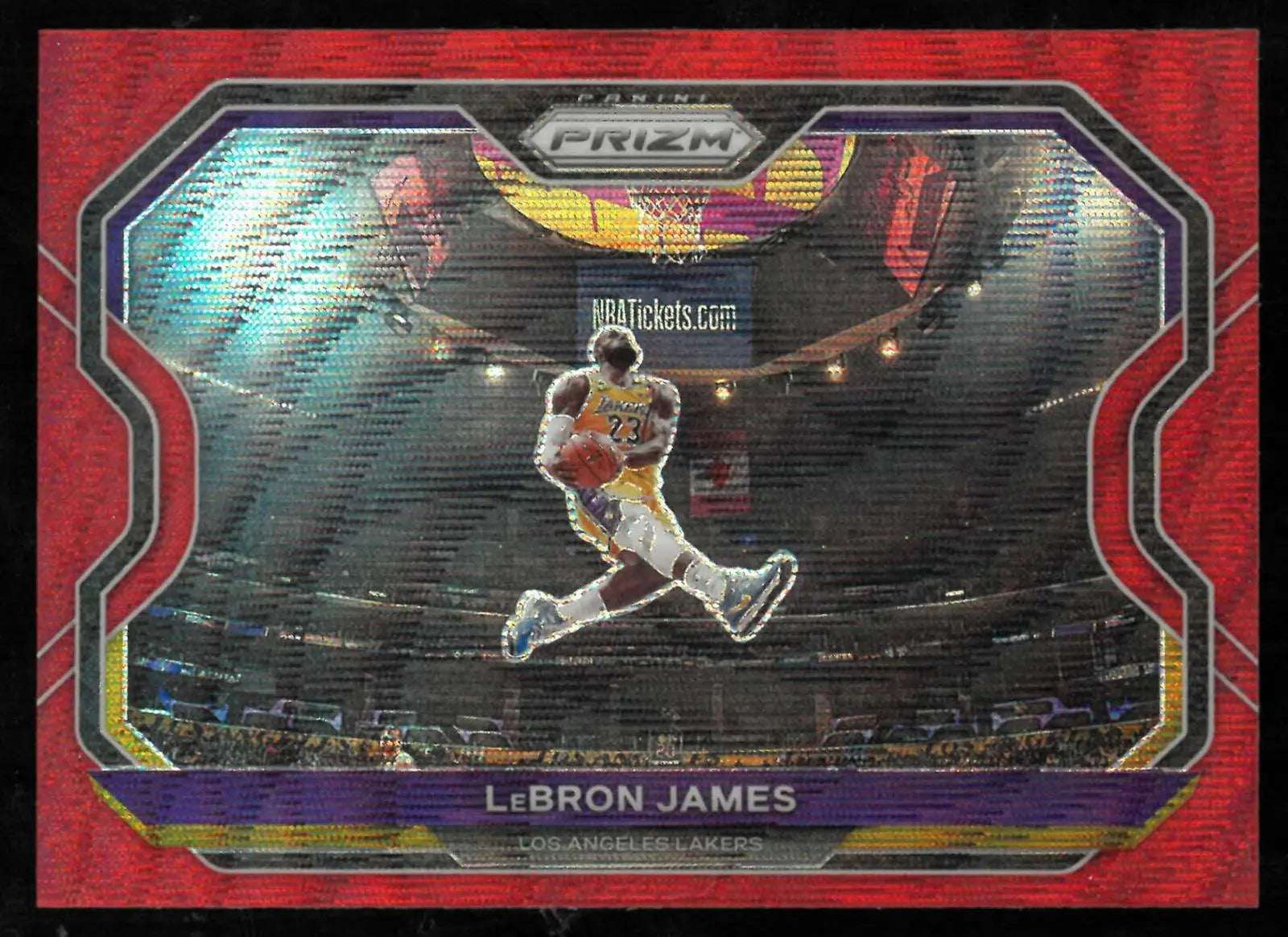 2020-21 Panini Prizm Basketball LeBron James Ruby Wave Prizm 