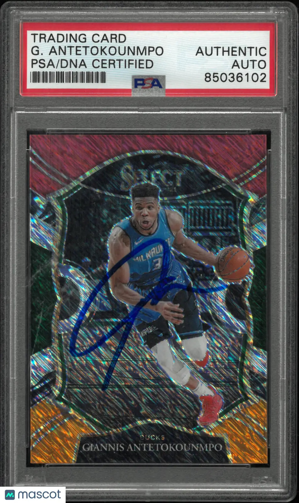 2020-21 Panini Select Giannis Antetokounmpo Autograph Auto PSA Authentic Auto 