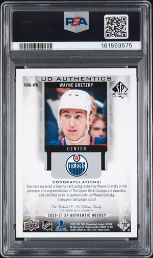 2020-21 SP Authentic Hockey UD Authentics Autograph Wayne Gretzky Auto PSA 9 
