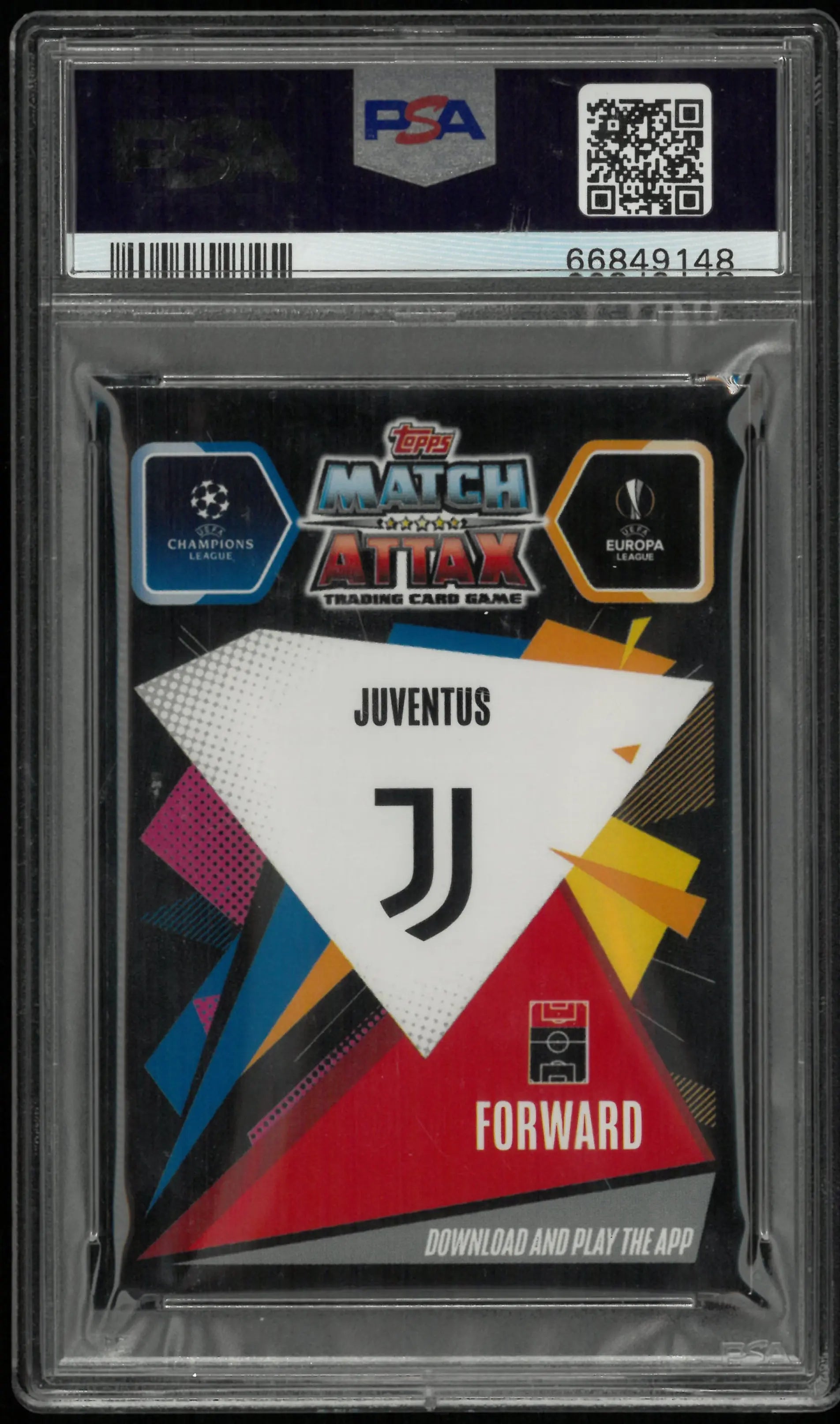 2020-21 Topps Match Attax UCL Extra Signature Style Cristiano Ronaldo  PSA 8 