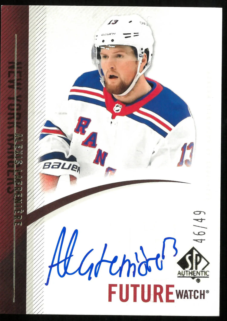 2020-21 UD SP Authentic Alexis Lafreniere Future Watch Auto /49 