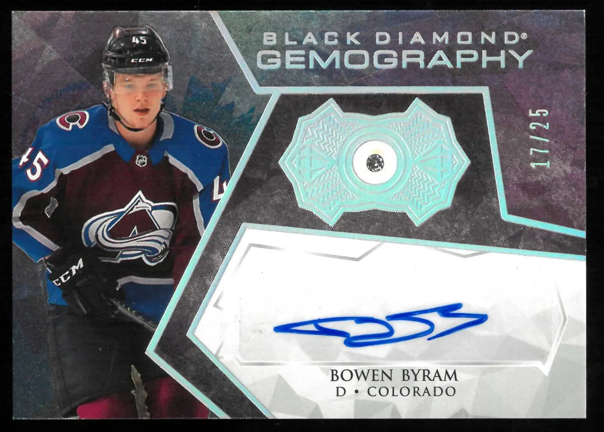 2020-21 Upper Deck Black Diamond Gemography Autograph  Bowen Byram Auto /25 