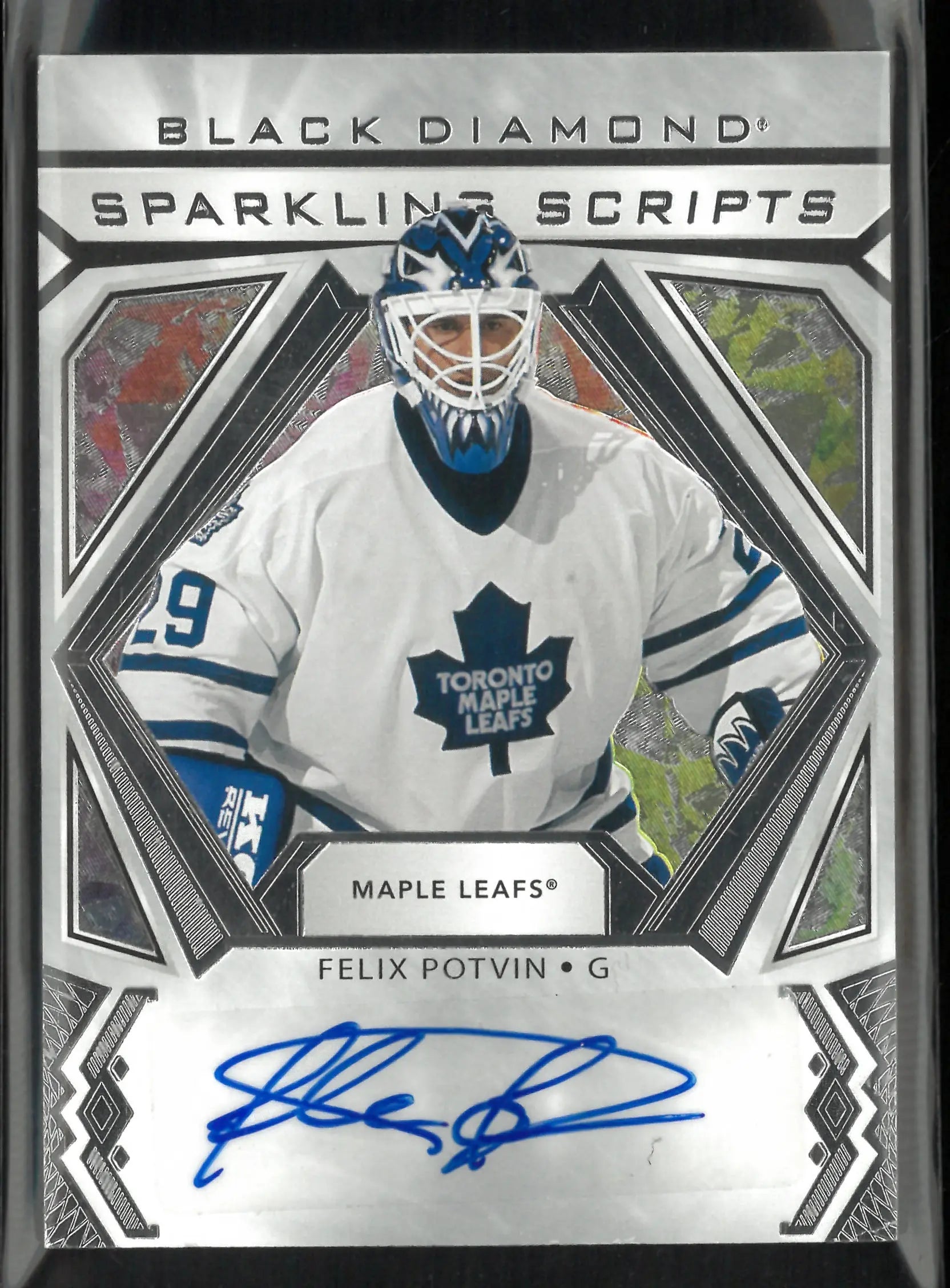 2020/21 Upper Deck Black Diamond Sparkling Scripts Autograph Felix Potvin Auto 