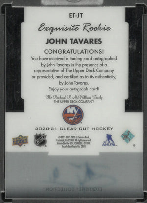 2020-21 Upper Deck Clear Cut Exquisite Rookie Autograph John Tavares Auto RC /25 