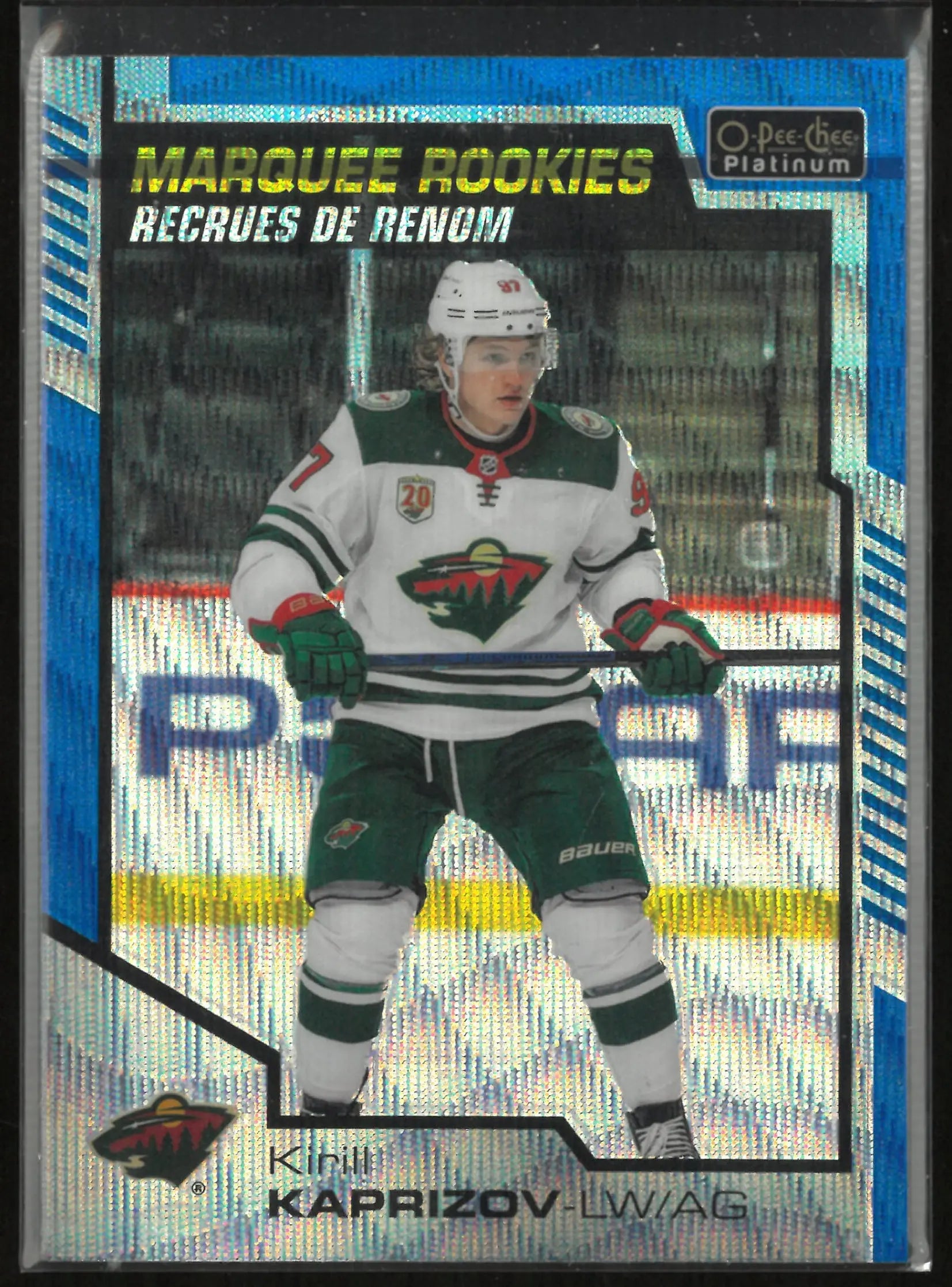 2020-21 Upper Deck O-Pee-Chee Platinum Marquee Rookie Kirill Kaprizov Blue Surge 
