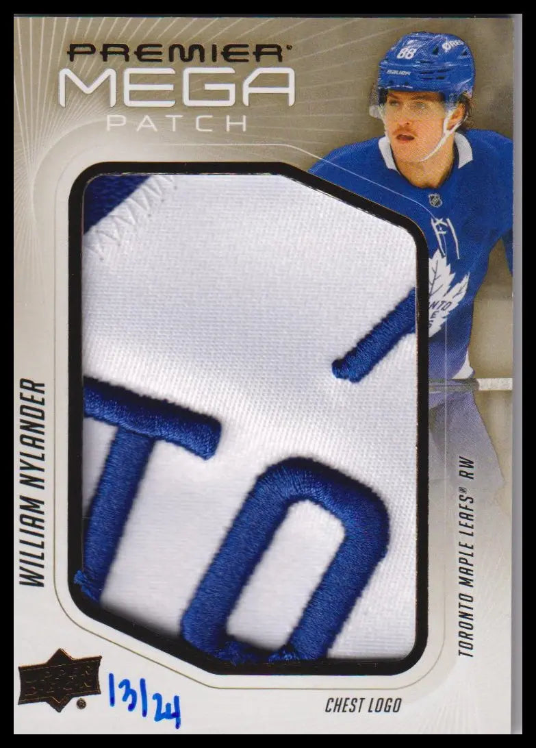 2020-21 Upper Deck Premier #PMP-WN William Nylander Mega Patch Chest Logo #/24 