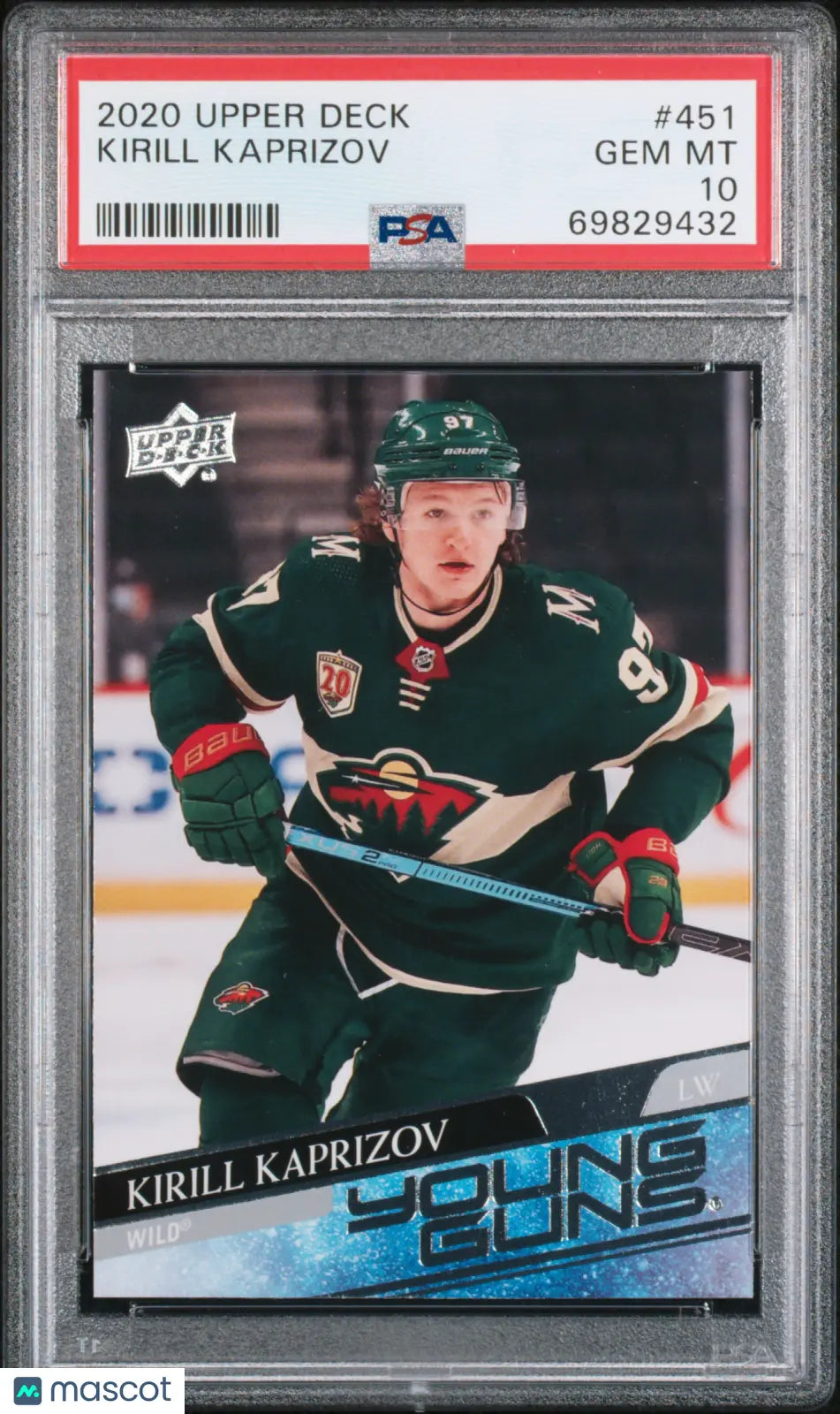 2020-21 Upper Deck Series 2 Kirill Kaprizov Young Guns RC Rookie #451 PSA 10 