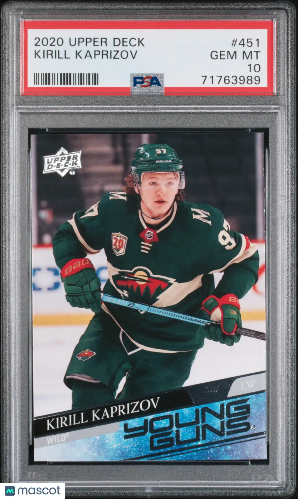 2020-21 Upper Deck Series 2 Kirill Kaprizov Young Guns RC Rookie #451 PSA 10 