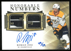2020-21 Upper Deck The Cup Honorable Numbers Patch Auto Roman Josi /59 