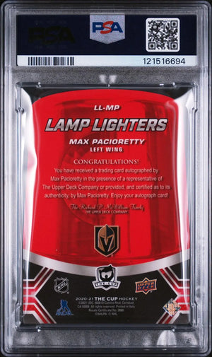 2020-21 Upper Deck The Cup Lamp Lighters Autograph Max Pacioretty Auto PSA Auth 