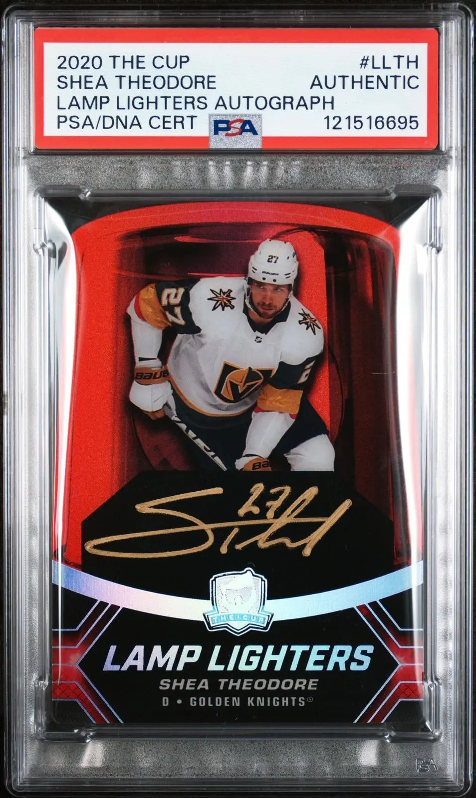 2020-21 Upper Deck The Cup Lamp Lighters Autograph Shea Theodore Auto PSA Auth 