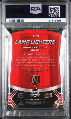 2020-21 Upper Deck The Cup Lamp Lighters Autograph Shea Theodore Auto PSA Auth 