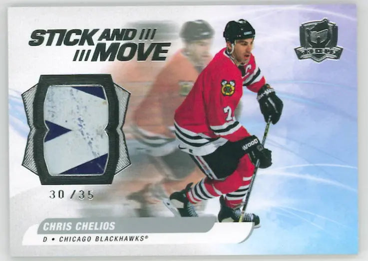 2020-21 Upper Deck The Cup Stick And Move Relic Chris Chelios /35 