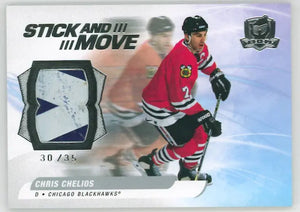 2020-21 Upper Deck The Cup Stick And Move Relic Chris Chelios /35 