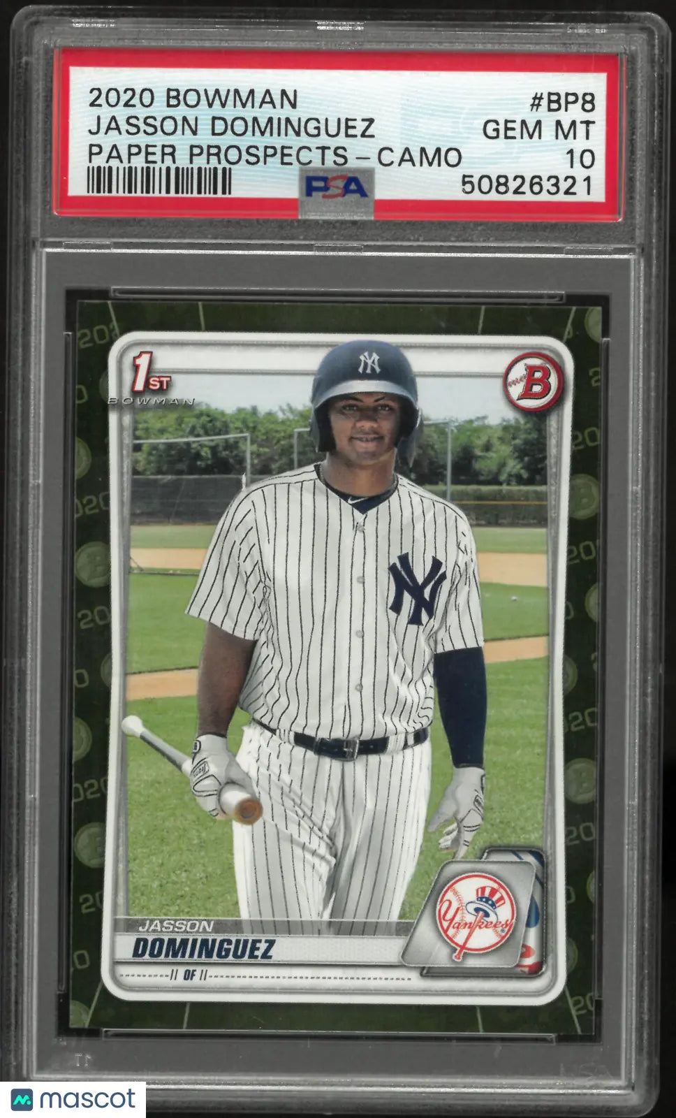 2020 Bowman Paper Prospects Jasson Dominguez Camo PSA 10 