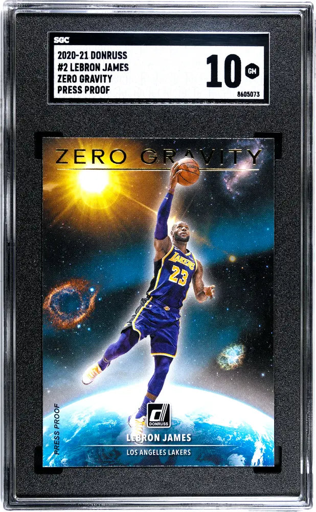 2020 Donruss Zero Gravity Press Proof LeBron James #2 SGC 10 