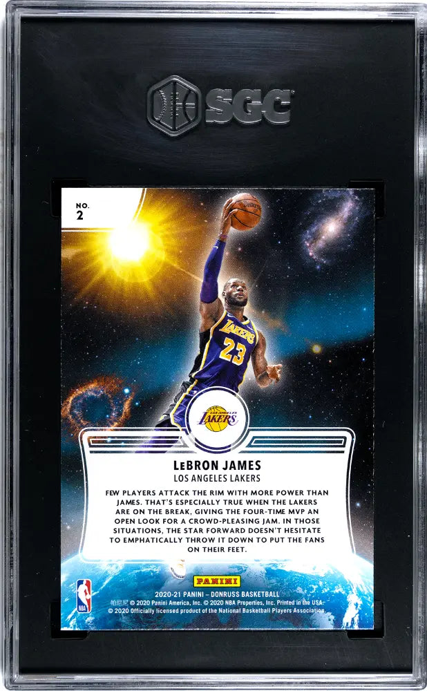 2020 Donruss Zero Gravity Press Proof LeBron James #2 SGC 10 