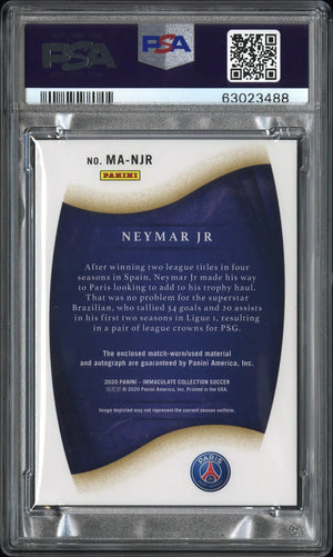 2020 Immaculate Soccer Memorabilia Autographs Neymar JR Auto Gold /10 PSA 9 