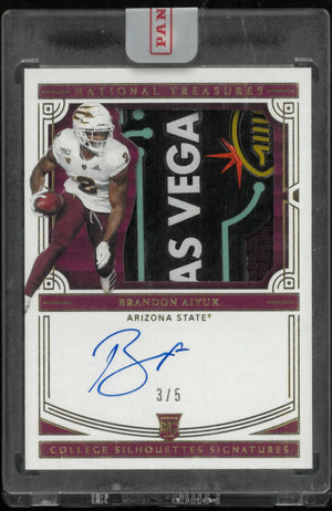 2020 National Treasures Football Collegiate Brandon Aiyuk RC Patch Auto /5 