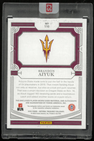 2020 National Treasures Football Collegiate Brandon Aiyuk RC Patch Auto /5 