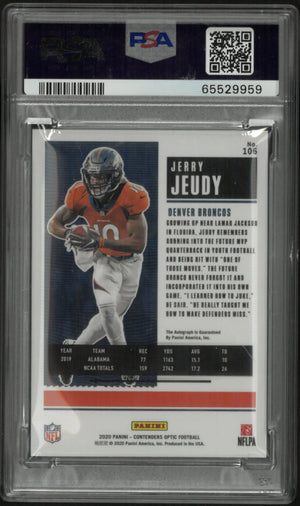 2020 Panini Contenders Jerry Jeudy Rookie Autograph Auto RC PSA 9 