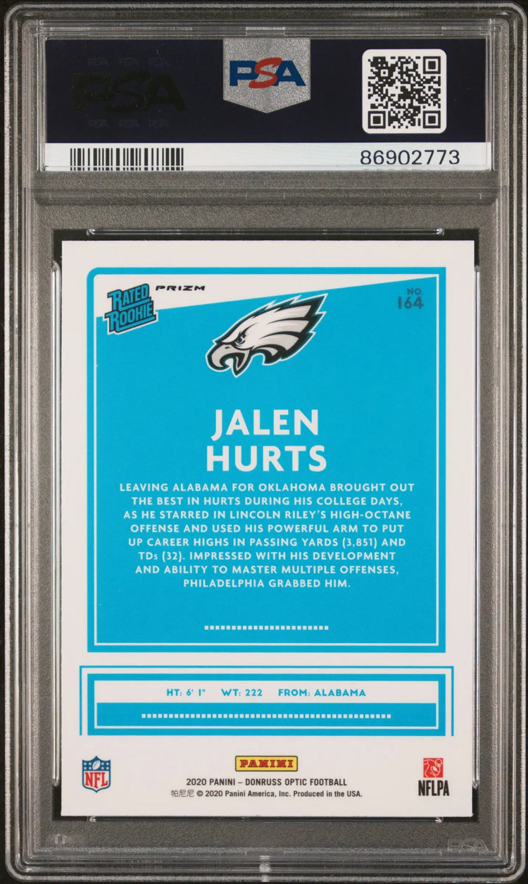 2020 Panini Donruss Optic Jalen Hurts #164 Holo PSA 10 