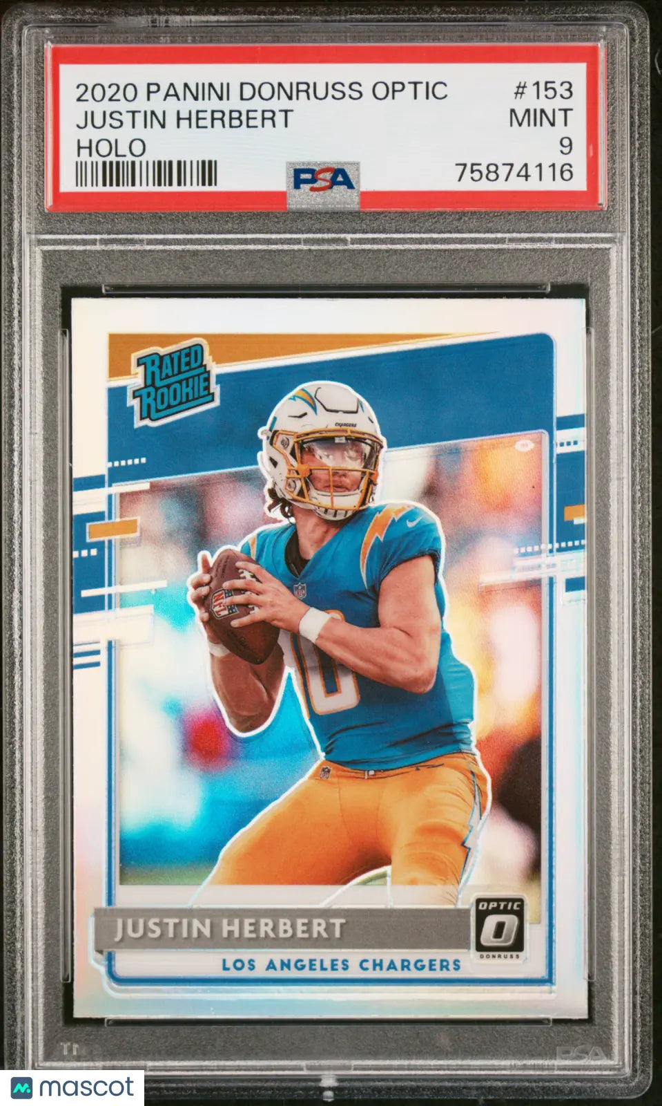 2020 Panini Donruss Optic Justin Herbert #153 Holo PSA 9 