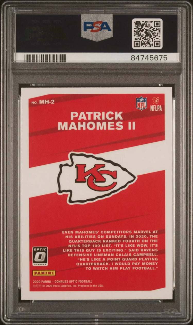2020 Panini Donruss Optic My House! Patrick Mahomes II #MH2 PSA 10 