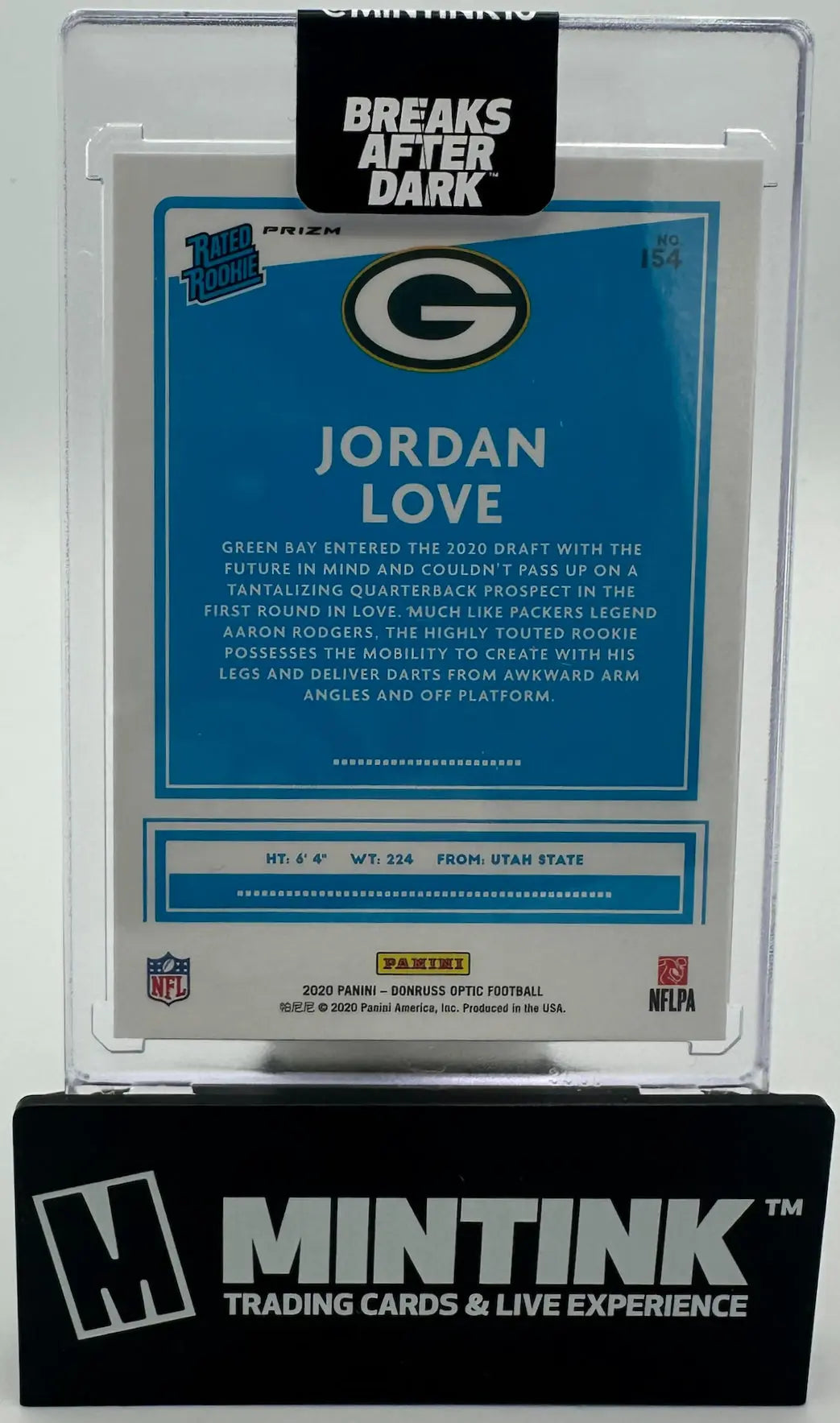 2020 Panini Donruss Optic Rated Rookie Jordan Love RC 