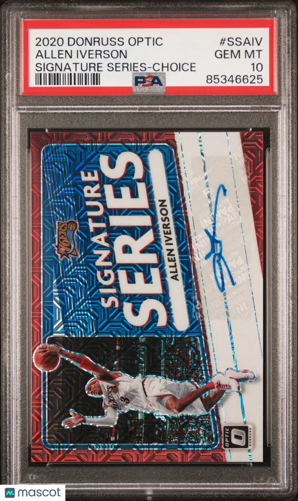 2020 Panini Donruss Optic Signature Series Allen Iverson #SSAIV Choice PSA 10 