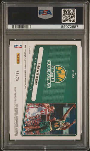2020 Panini Donruss Optic Signature Series Shawn Kemp #SSSKE Pink PSA 10 