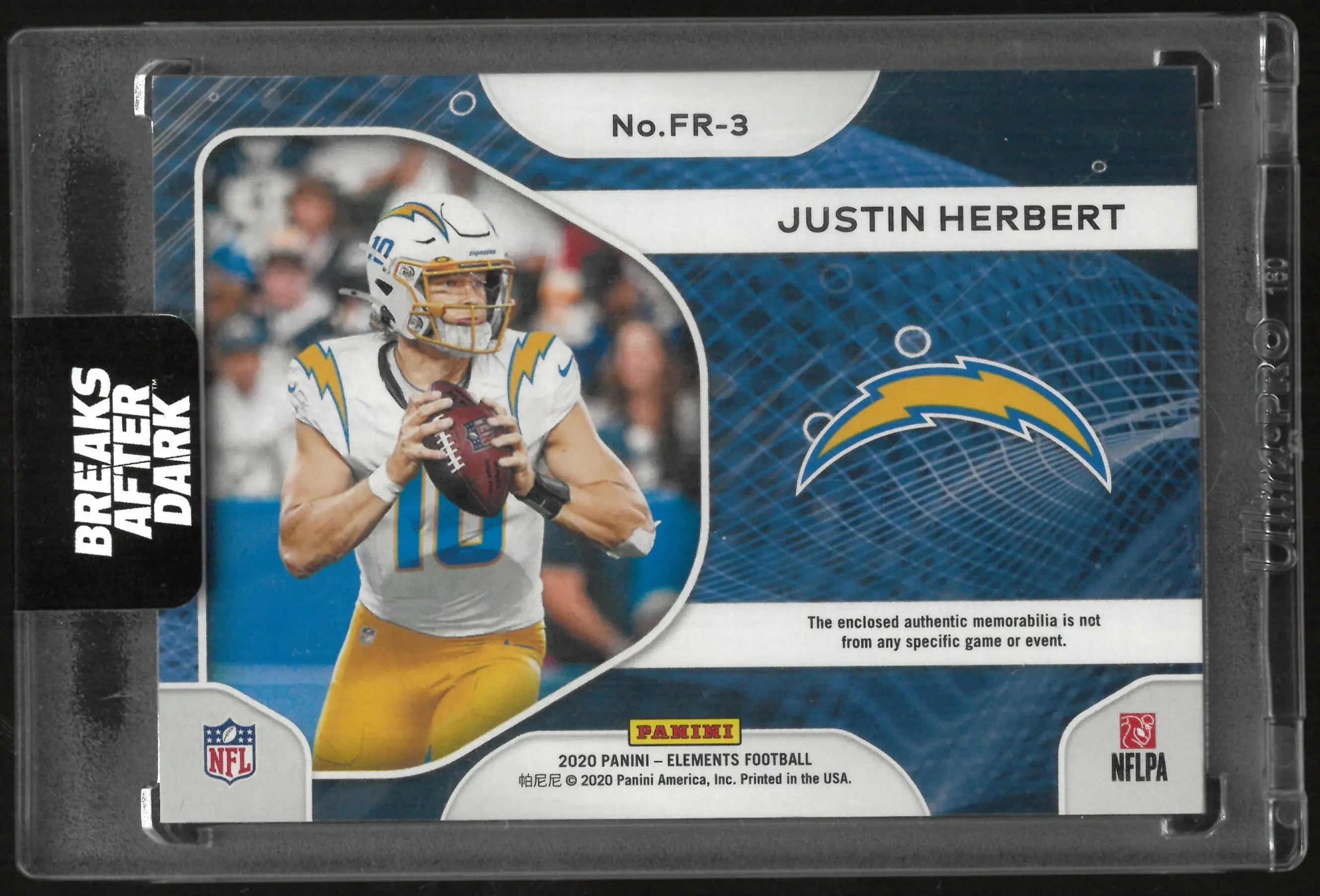2020 Panini Elements Frequency Justin Herbert Patch /27 